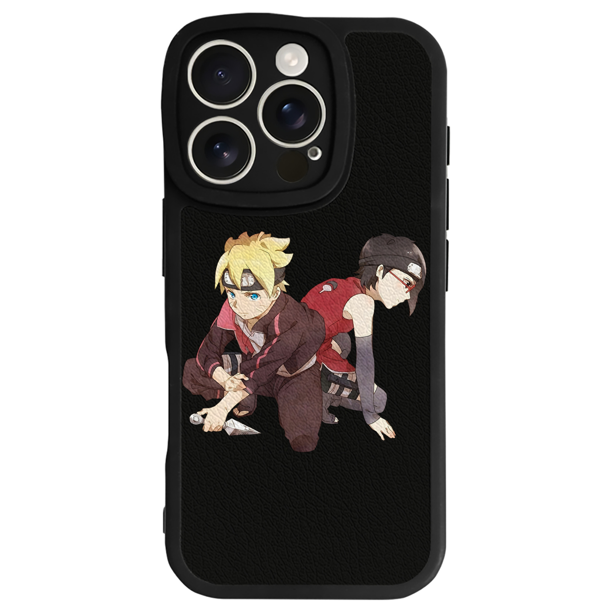 （画像用） NARUTO -ナルト- うちは サラダ Uchiha Sarada 【iPhone 16シリーズ対応】シリコンスマホケース（レザー調） 材質：シリコン